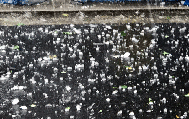 東京に雹が降る