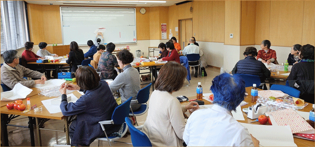 岡山県農業開発研究所のラッピング講習会