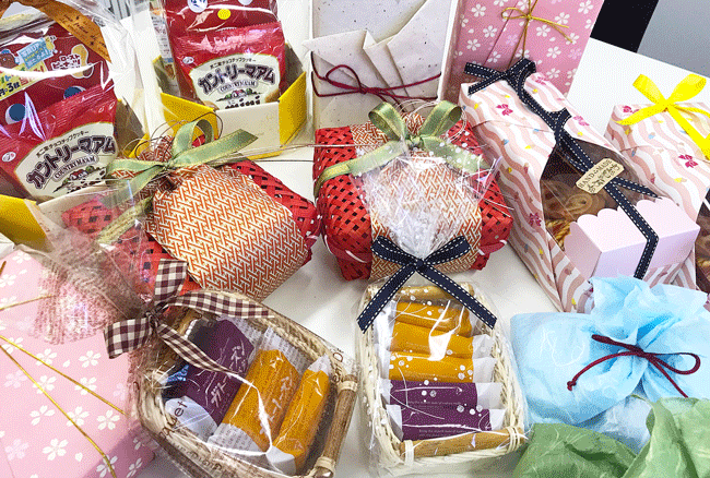 スイーツラッピング上級指導者クラスの作品