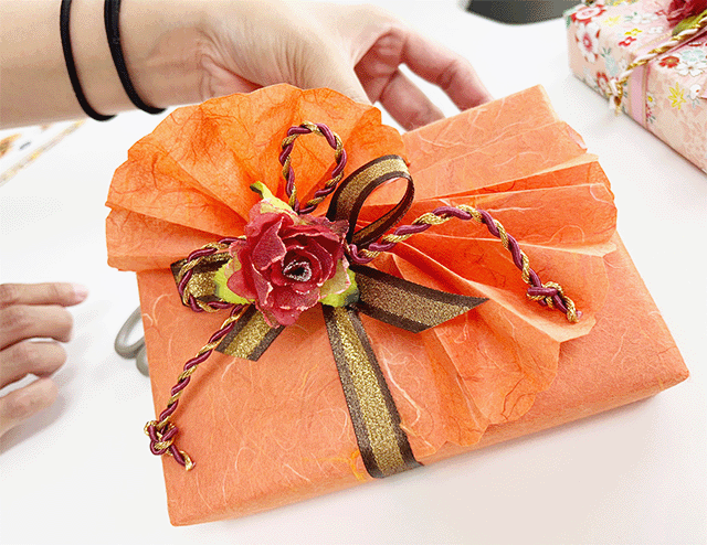 モダン和風ラッピング集中認定クラス受講生の作品