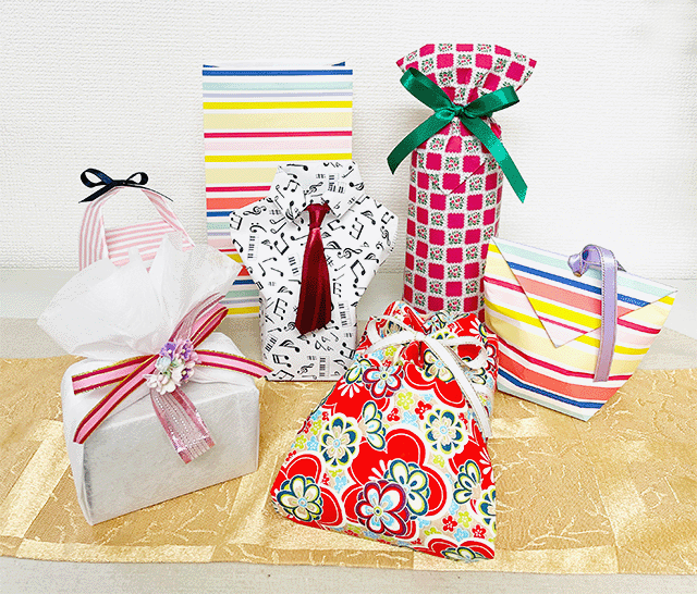 ラッピングコーディネート集中認定クラスの作品