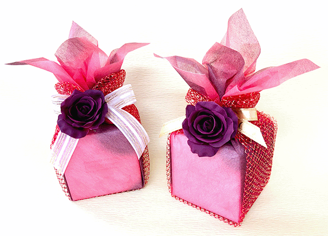 秋をイメージしたラッピング