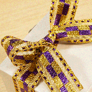 ゴールド&パープルワイドリボン5m