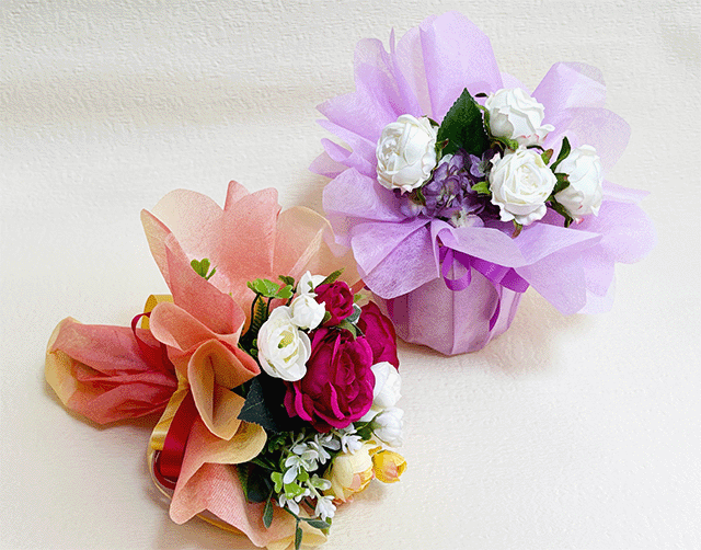 フラワーラッピング作品