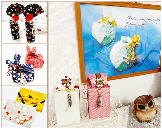 モダン和風ラッピング集中認定クラスの作品
