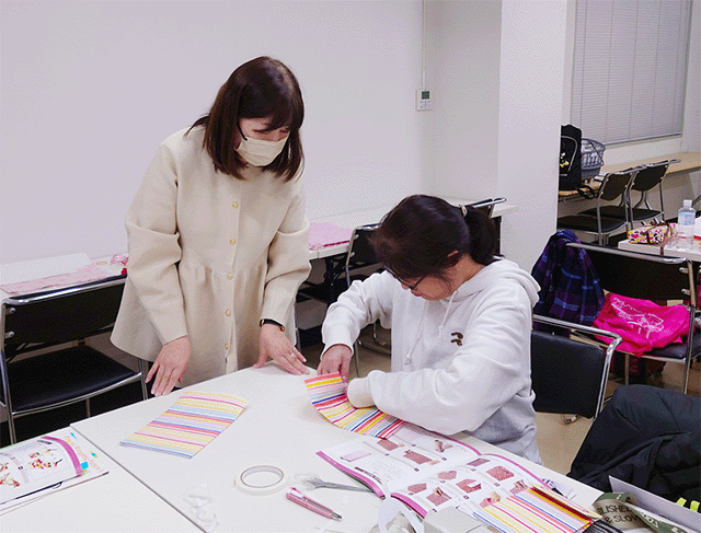 大阪会場・ラッピングコーディネート集中認定クラスの様子