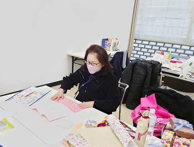 大阪会場・ビジネスラッピング集中認定クラスの様子